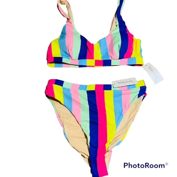 NWT 🏷️ Multi-colored bikini from Blushing Brunette Boutique - Picture 3 of 8